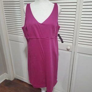 New York & Company Fuchsia Mini Dress (Size: L)
